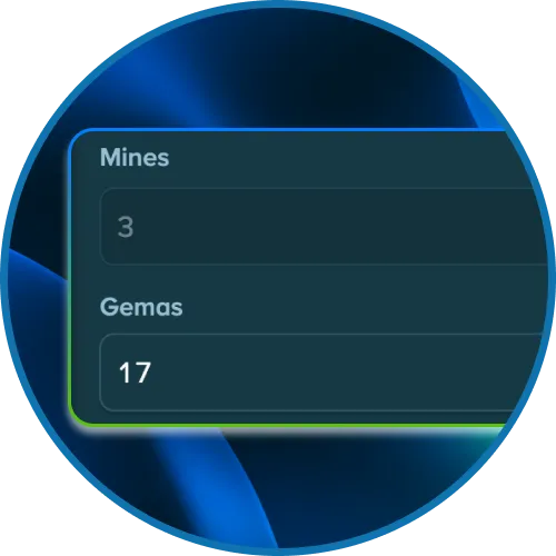 Defina as configurações ajustáveis antes de cada rodada para vencer no Mines da Stake.
