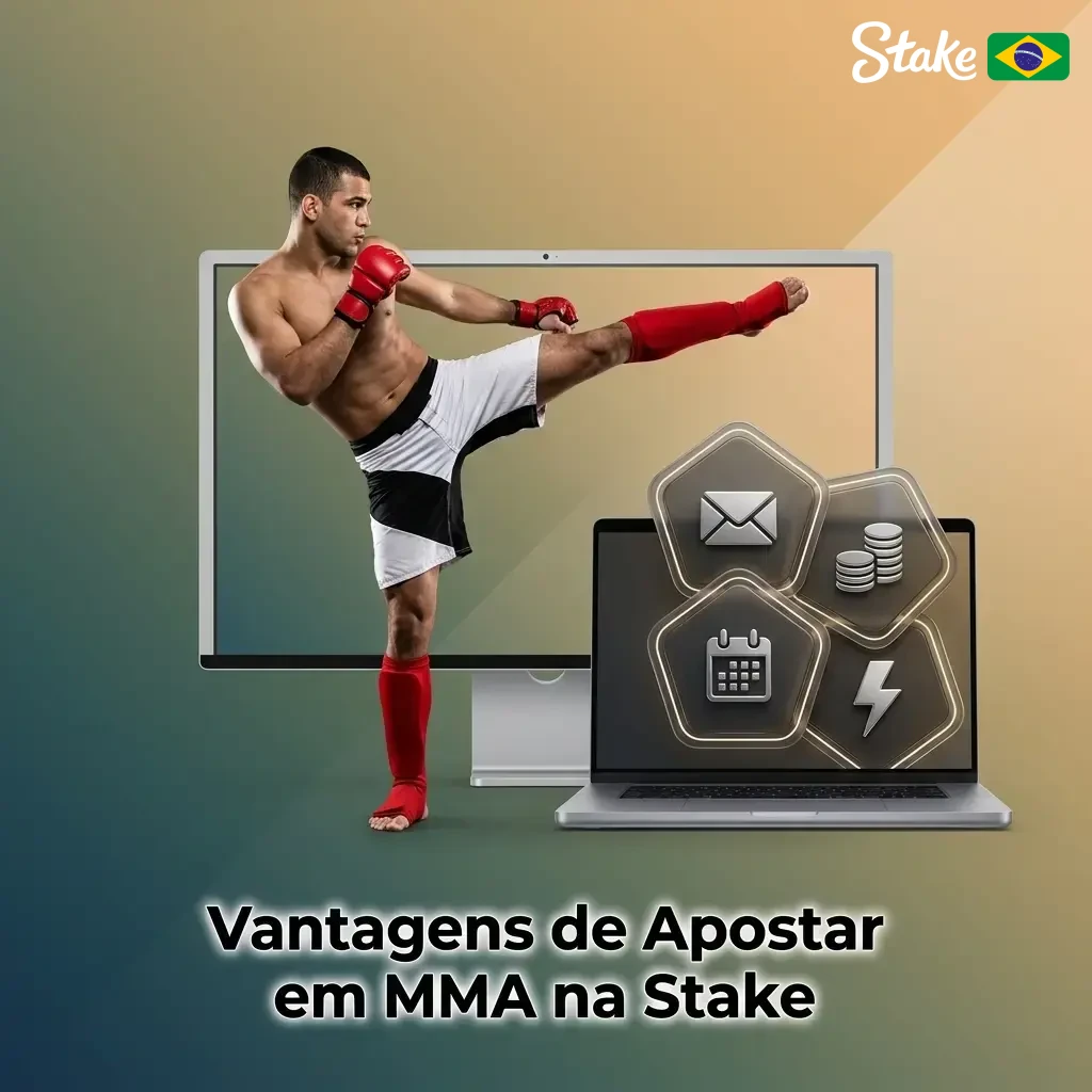 Vantagens de apostar em MMA na Stake: odds competitivas, apostas ao vivo, Pix e suporte em português